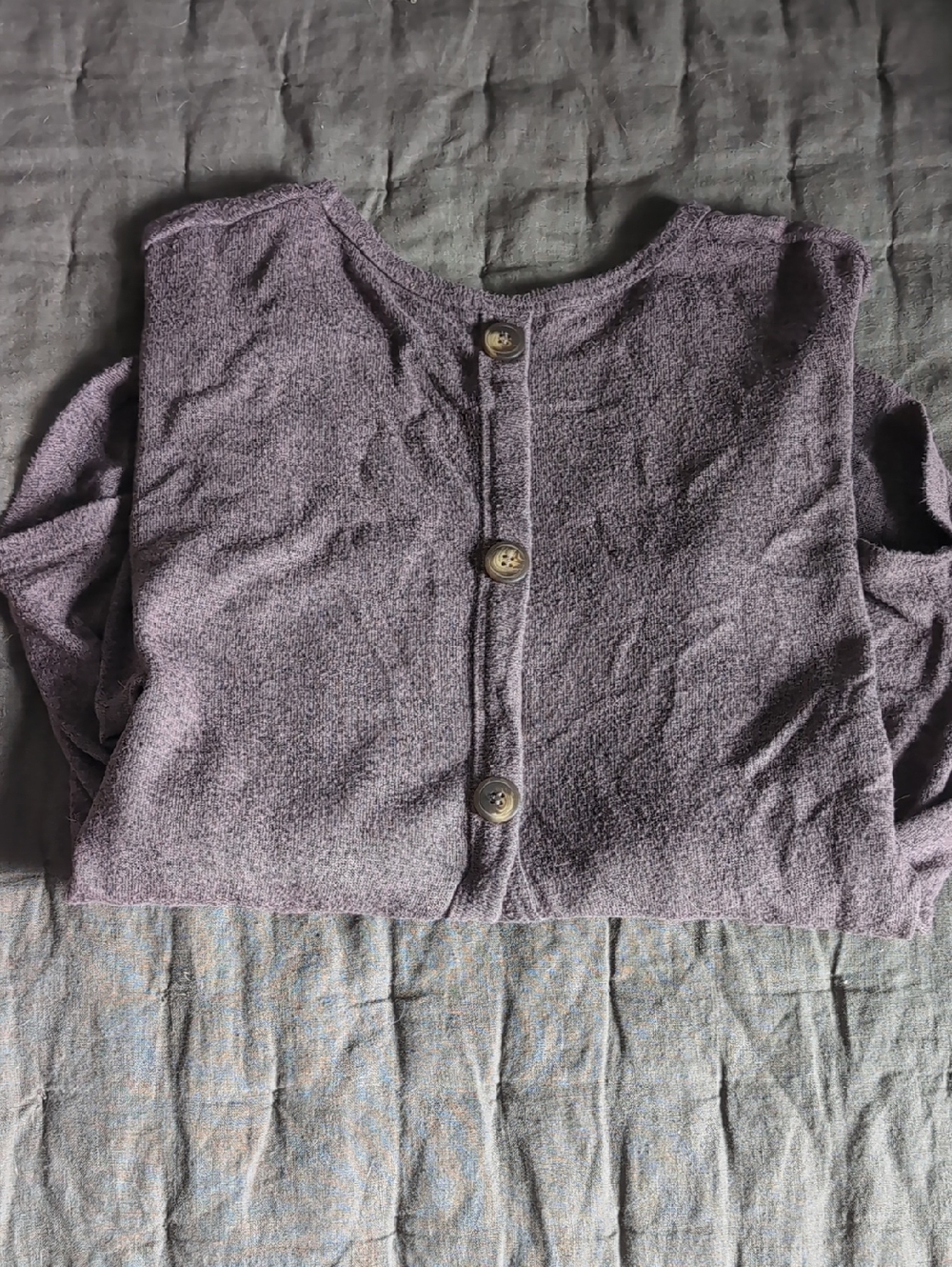 Women's Button-Back Knit Sweater - Brown